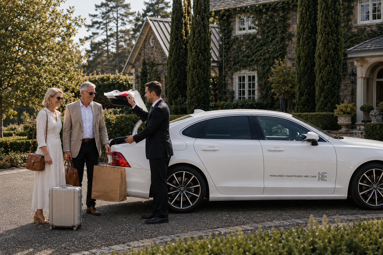 Southern Highlands Chauffeur picking up guests for Sydney airport