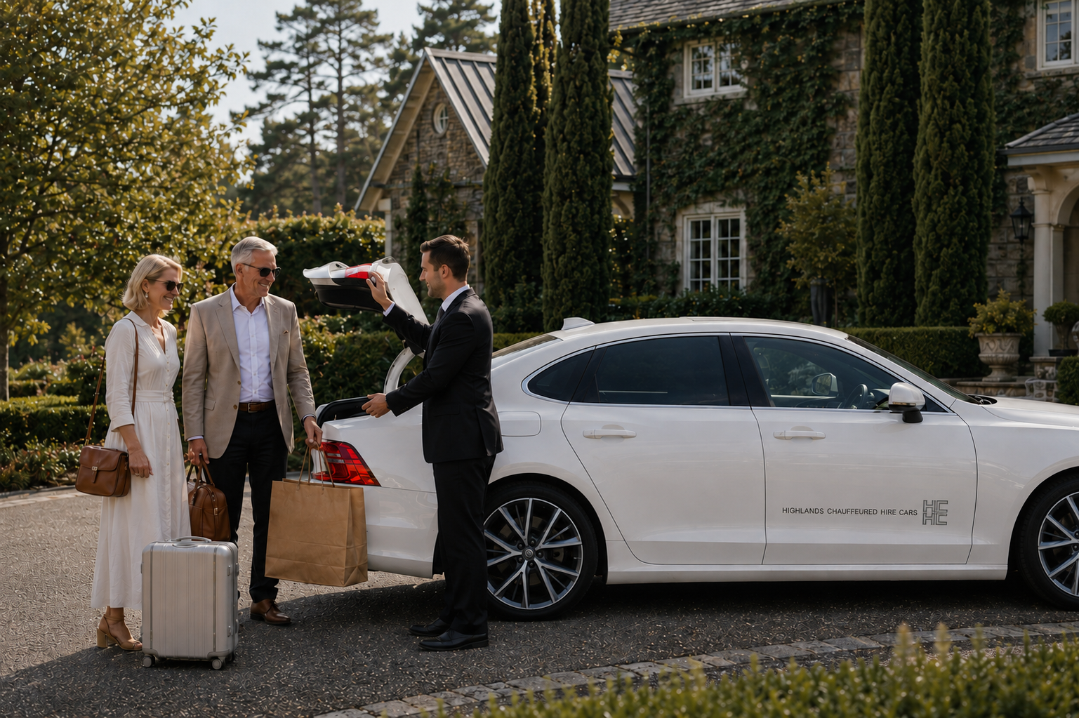 Chauffeur Dropping Guests at Home in Bowral